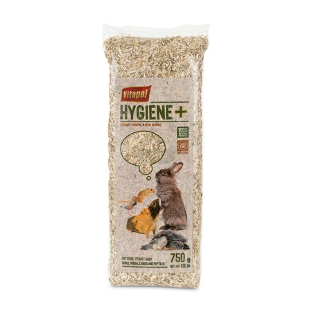 750g HYGIENE+ Ściółka konopna dla królików i gryzoni