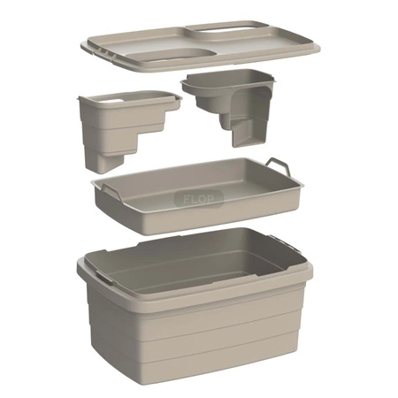 Bunny Base - dwupoziomowy domek z podziemną norą dla królika z wyposażeniem