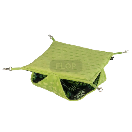 Hamak piętrowy typu plaster miodu w liście na czarnym tle dla królików