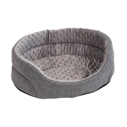 Wielkie szare legowisko z wyciąganą poduchą