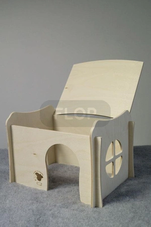 Domek z otwieranym dachem dla królika