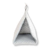 Wisząca piramida - domek z szarego polaru minki  z szarego polaru minky dla królika