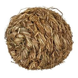 Piłka z trawy z dzwoneczkiem dla królika 10 cm