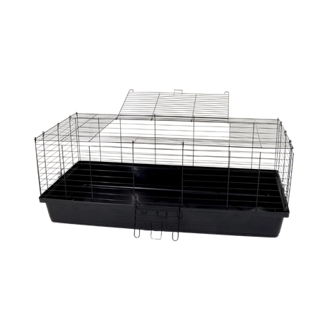 Klatka dla królika 120cm x 59cm x 47cm czarna