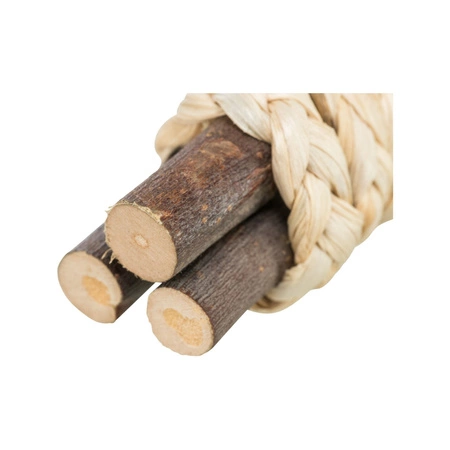 Zabawka ze słomy i patyczków dla gryzoni i królików