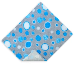 Vetbed® Non-Slip M (100x75cm) - turkusowe koła na szarym tle