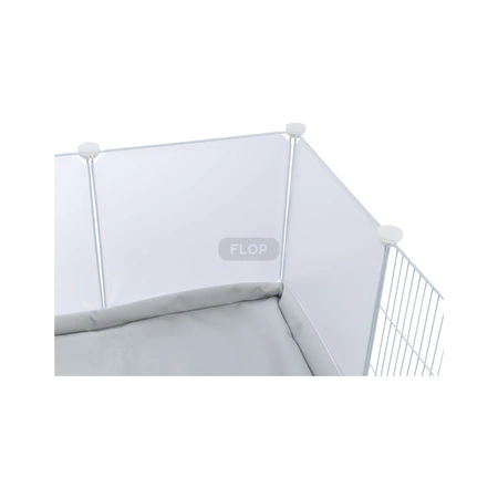 Wybieg domowy bez podłogi dla świnek morskich, jeży i królików, biały 140x35x70cm