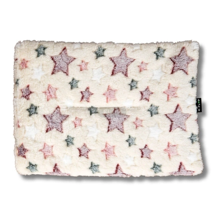 Świąteczny materacyk z gwiazdkami dla królików