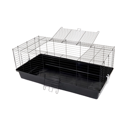 Klatka dla królika 120cm x 59cm x 47cm czarna
