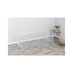 Wybieg domowy bez podłogi dla świnek morskich, jeży i królików, biały 140x35x70cm