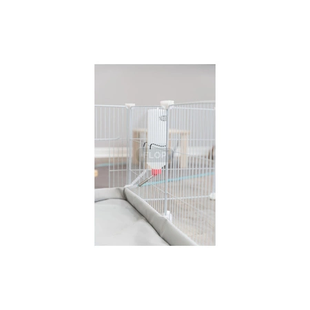 Wybieg domowy z podłogą dla świnek morskich, jeży i królików, biały 140x35x70cm