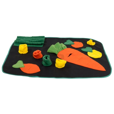 Marchewkowe pole - plac zabaw i mata węchowa 73x53cm dla królików