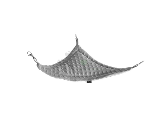 Narożny hamak z szarego polaru minki dla królika