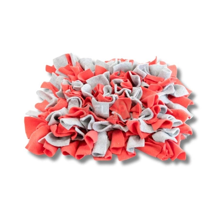 Mata węchowa 35x35cm dla małych zwierząt domowych (szary+koralowy)