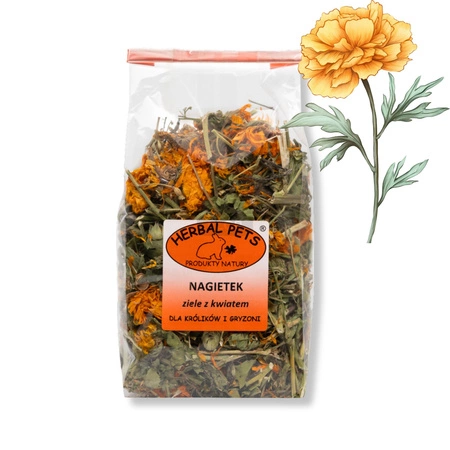Nagietek - ziele z kwiatem 70g dla królików - Herbal Pets