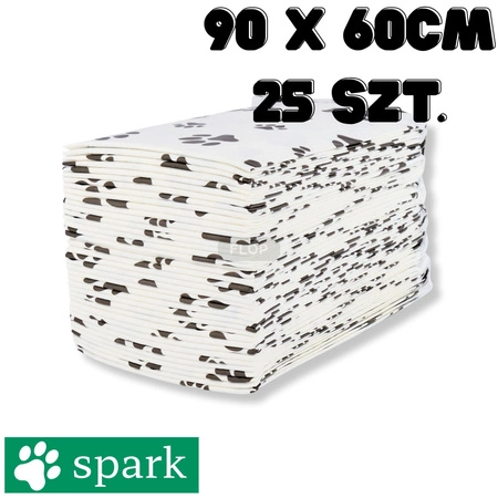 Spark Podkłady jednorazowe pod VetBed 90x60 cm 25 szt. super chłonne FLOP dla królika