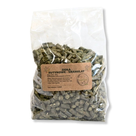 Zioła rutynowe – granulat ziołowy dla królików 500g
