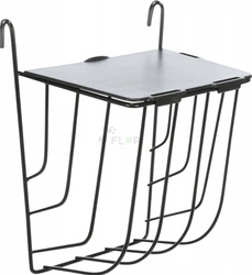 Mały podwieszany paśnik metalowy z pokrywką dla królika