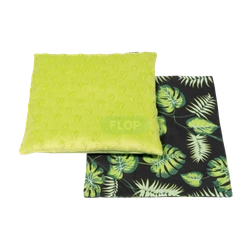 XL Poducha i dach w liście na czarnym tle do wielkiego domku z dachem - hamakiem dla królika