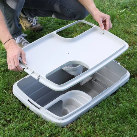 Bunny Base - dwupoziomowy domek z podziemną norą dla królika z wyposażeniem