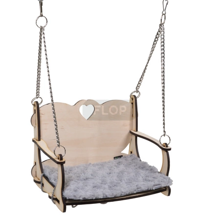 Huśtawka z serduszkiem do zamontowania na prętach klatki FLOP dla królików