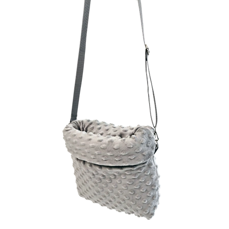 Torebka do zacieśniania więzi z szarego polaru minki Bonding Bag